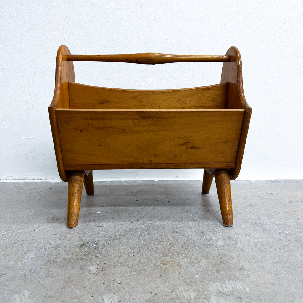 1950s Funky Timber Magazine Rack