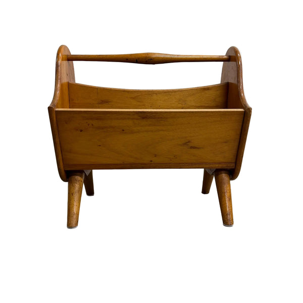 1950s Funky Timber Magazine Rack