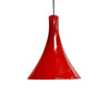 1960's German Designed Red Hand Blown Glass Pendent Light
