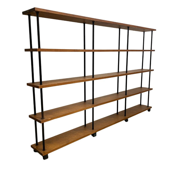 1960's Mid Century Solid Teak Laranda Three Bay Open Shelves