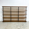 1960's Mid Century Solid Teak Laranda Three Bay Open Shelves