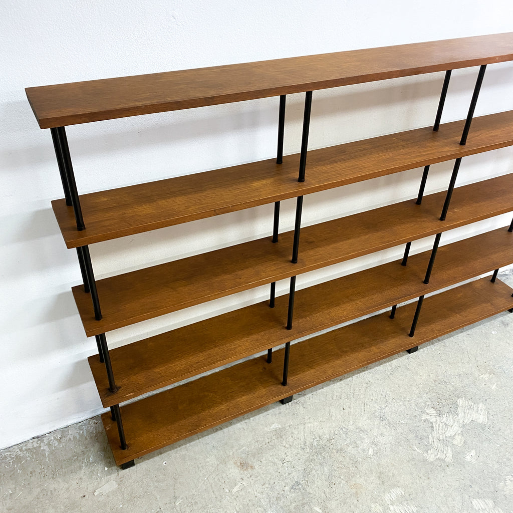 1960's Mid Century Solid Teak Laranda Three Bay Open Shelves