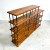 1960's Mid Century Solid Teak Laranda Three Bay Stepped Open Shelves