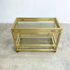 1970's Hollywood Regency Style Gold Drinks Trolley Or Side Table By Pierre Vandel Paris
