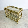 1970's Hollywood Regency Style Gold Drinks Trolley Or Side Table By Pierre Vandel Paris