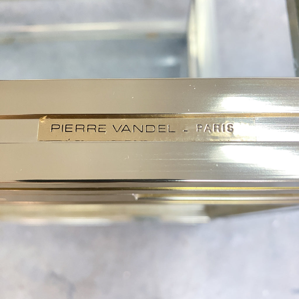 1970's Hollywood Regency Style Gold Drinks Trolley Or Side Table By Pierre Vandel Paris