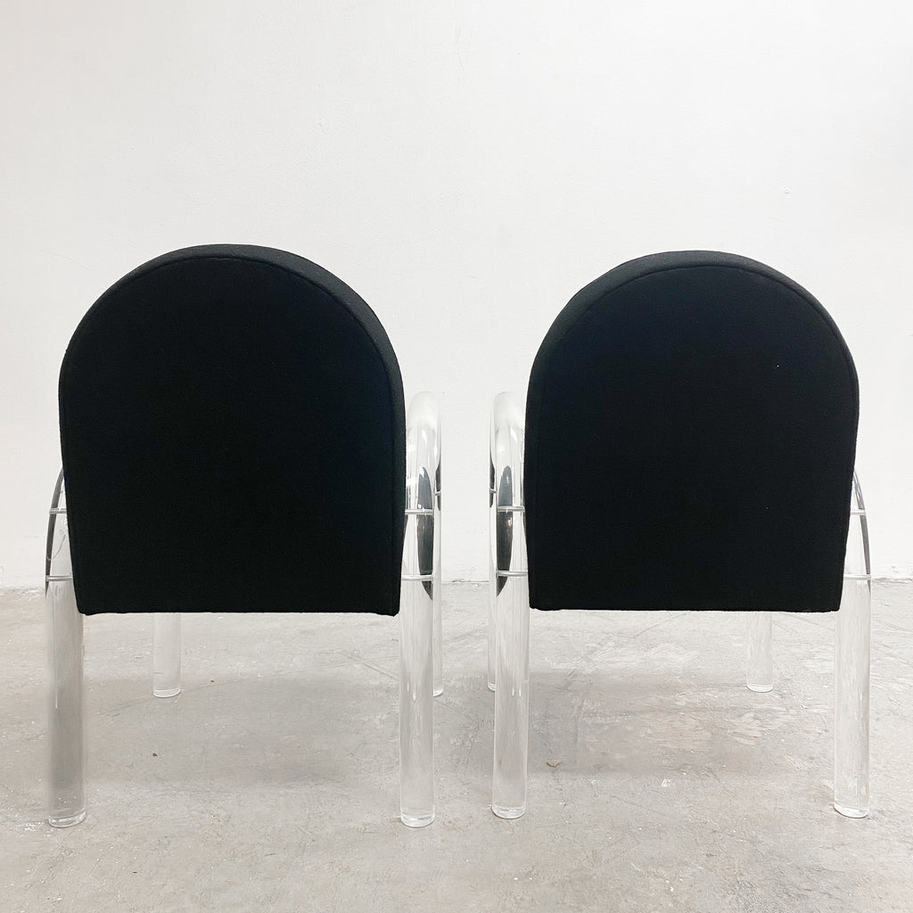 1970s Charles Hollis Jones Perspex Lucite Waterfall Chairs