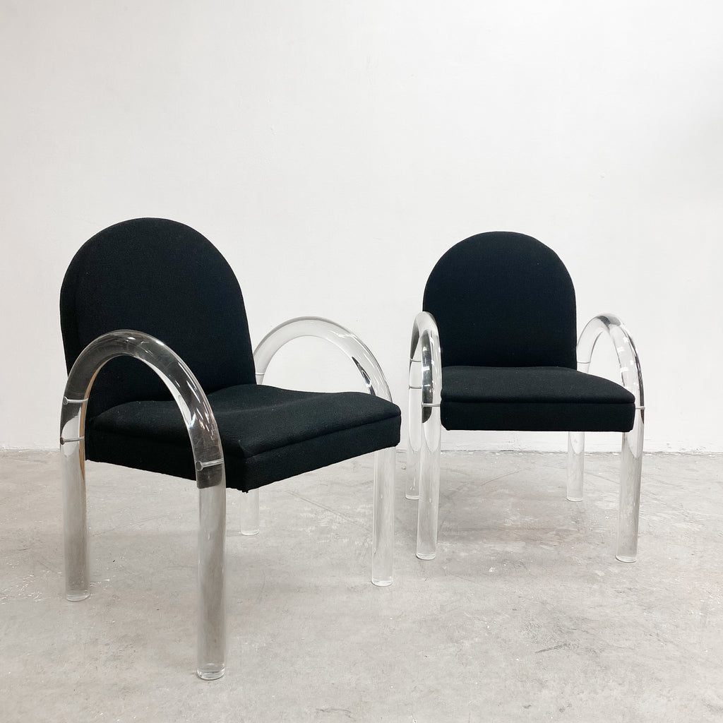 1970s Charles Hollis Jones Perspex Lucite Waterfall Chairs