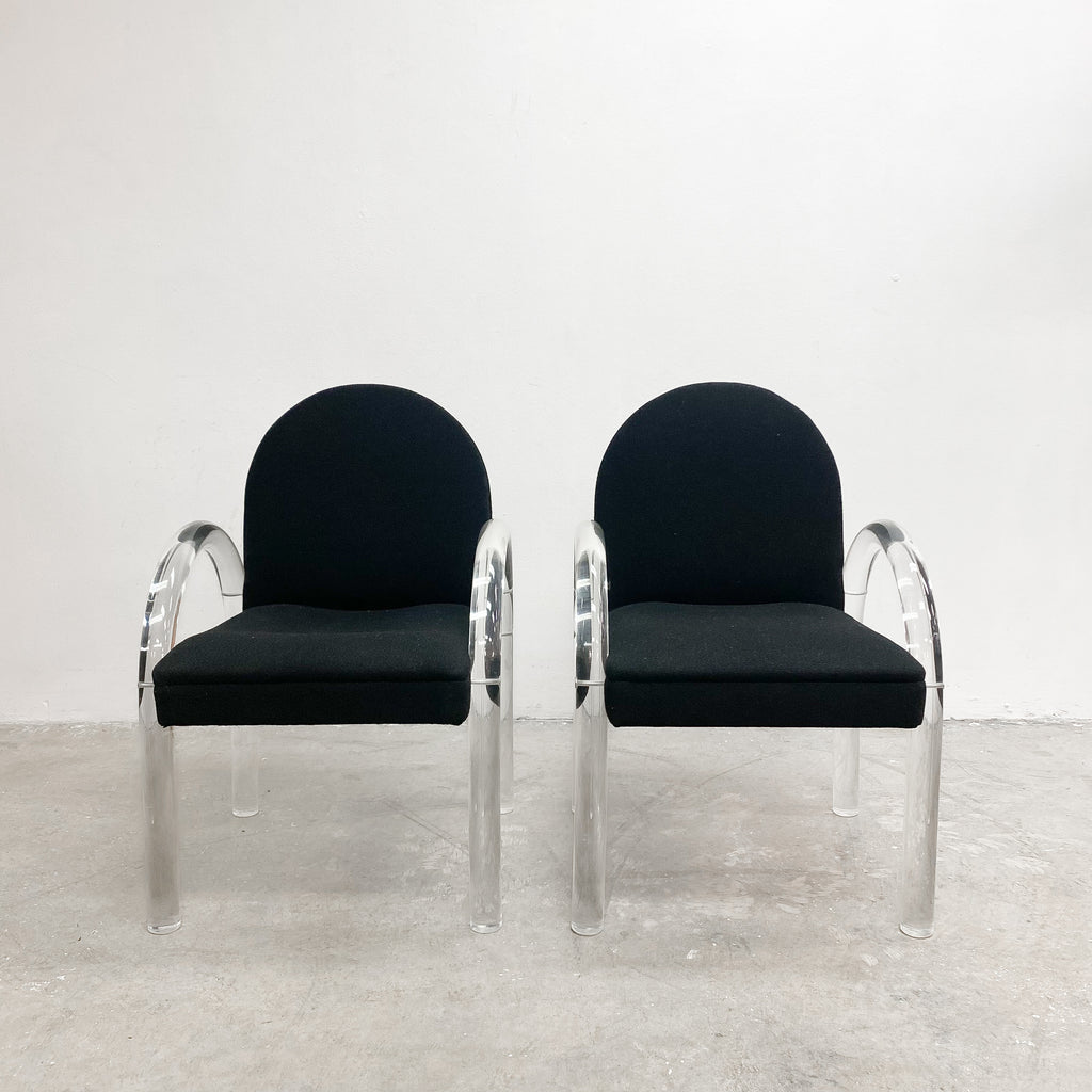 1970s Charles Hollis Jones Perspex Lucite Waterfall Chairs