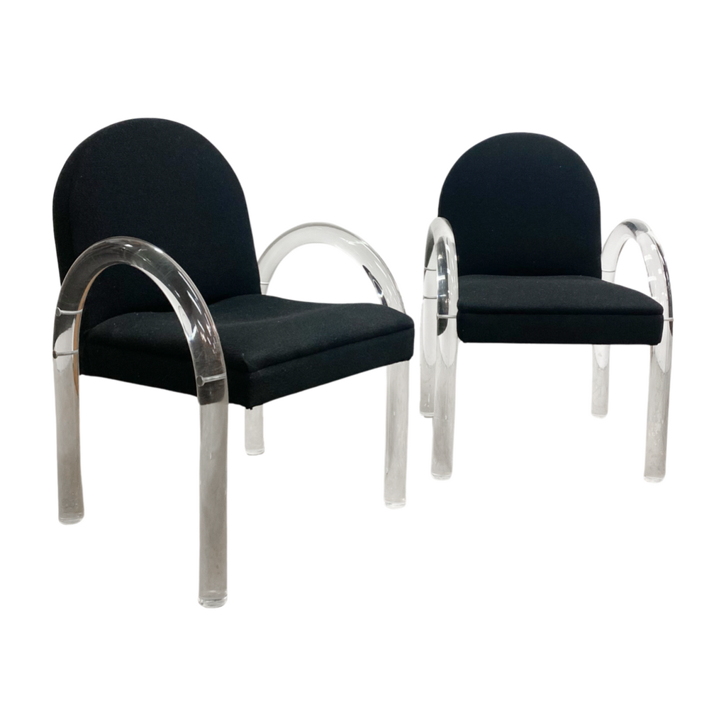 1970s Charles Hollis Jones Perspex Lucite Waterfall Chairs