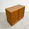 1980s Parker Teak 2 Door Compact Cabinet with Original Sticker