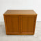 1980s Parker Teak 2 Door Compact Cabinet with Original Sticker