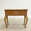 1980s Wicker And Woven Rattan Pot Plant Holder Raised On Cabriole Legs