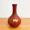 19th Century Red Lacquer Japanese Vase