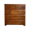 Late 19th Century Teak Campaign Chest Of Drawers