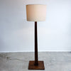 20th Century Vintage Tapered Post Floor Lamp With Textured Adze Finish