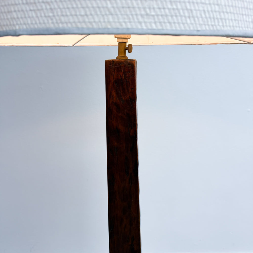 20th Century Vintage Tapered Post Floor Lamp With Textured Adze Finish