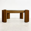 1970s Brutalist Glass Top Coffee Table