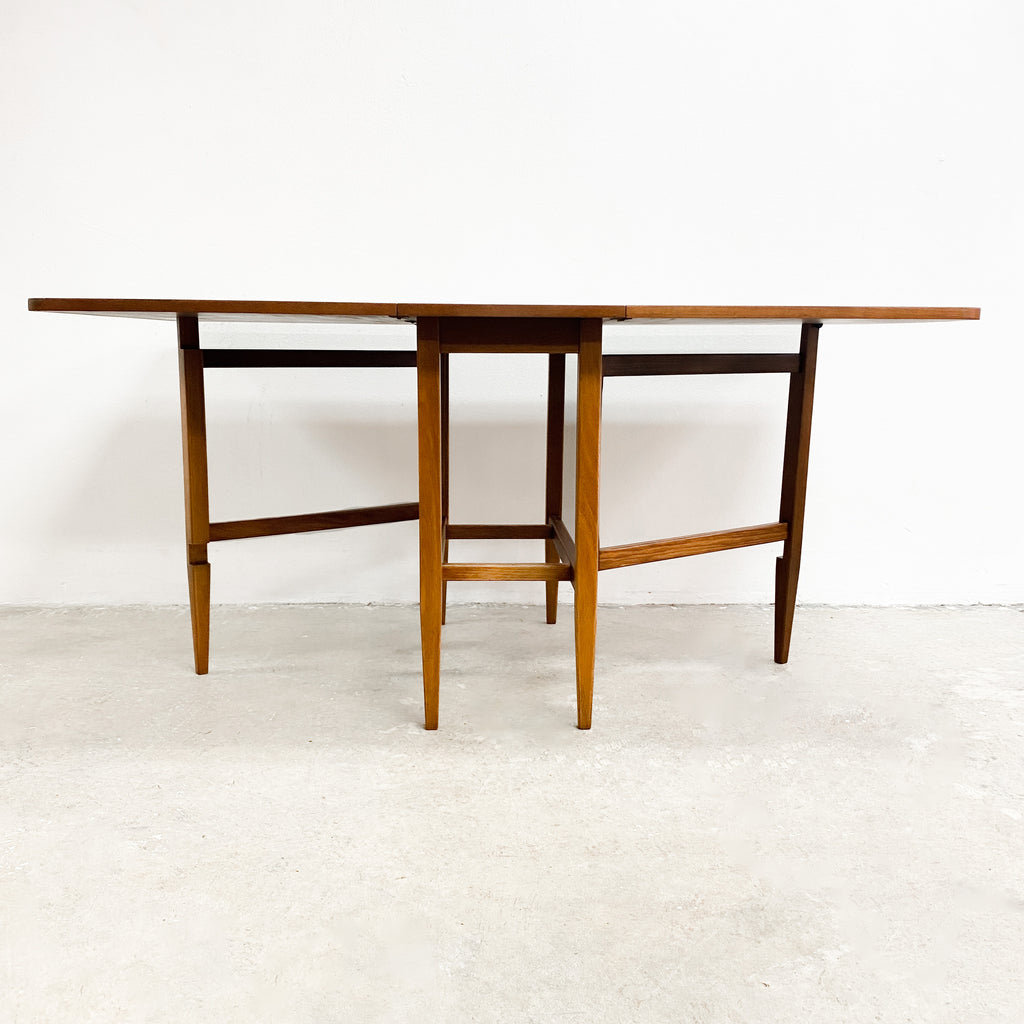 Rare Mid Century Parker Gate Leg Drop Side Dining Table - Restored