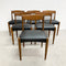 Set Of 6 TH Brown Mid Century 1960s Blackwood Dining Chairs