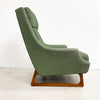 Pair Of Rare Mid Century Parker Teak Sleigh Based Armchairs 1960s