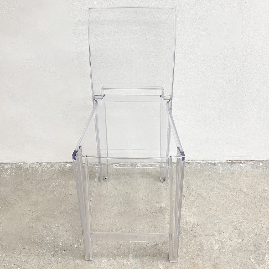 Set Of 2 Kartell Ghost Bar Stools By Philippe Starck