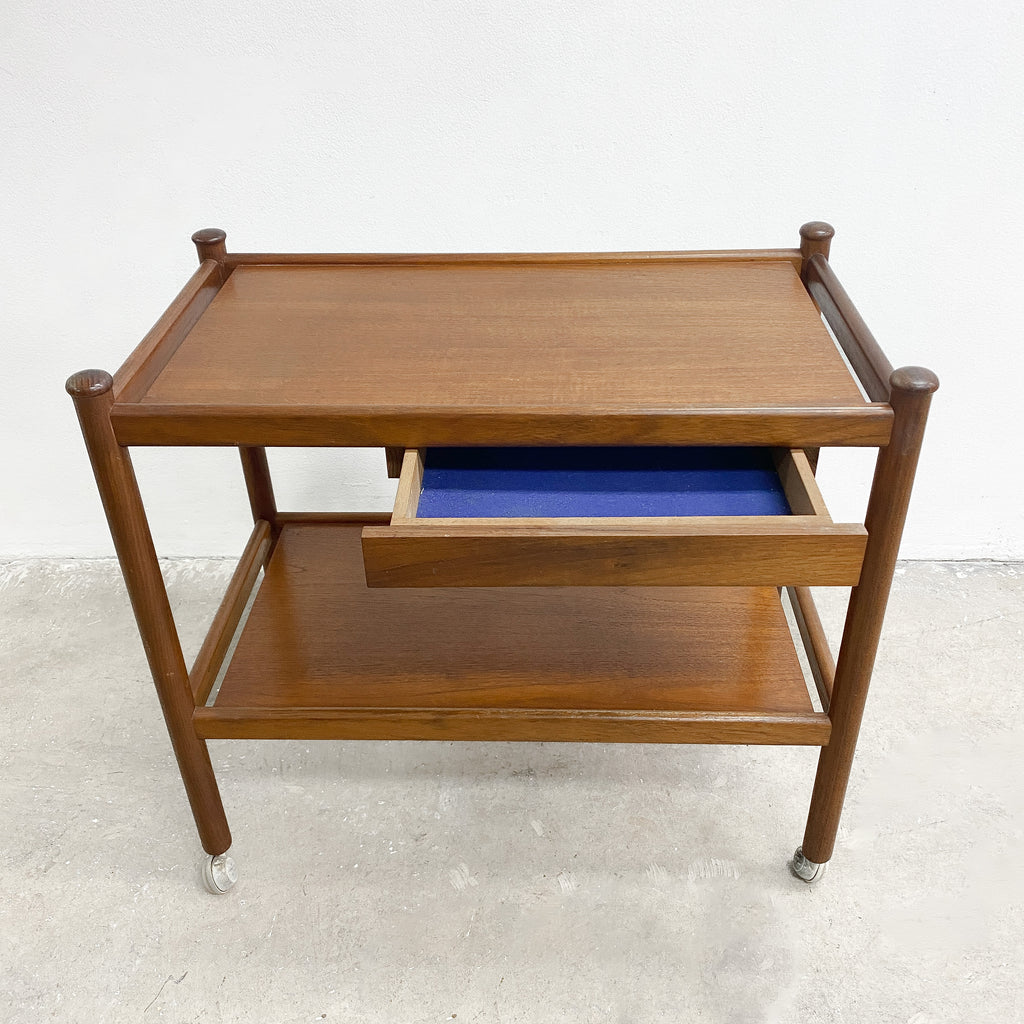 Mid Century Parker Teak Drinks Trolley