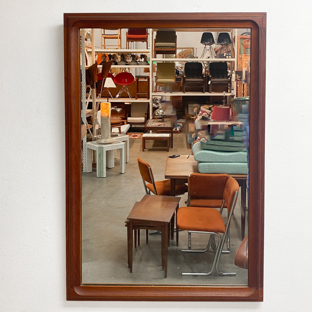 Mid Century Modern Parker Teak Finger Jointed Mirror