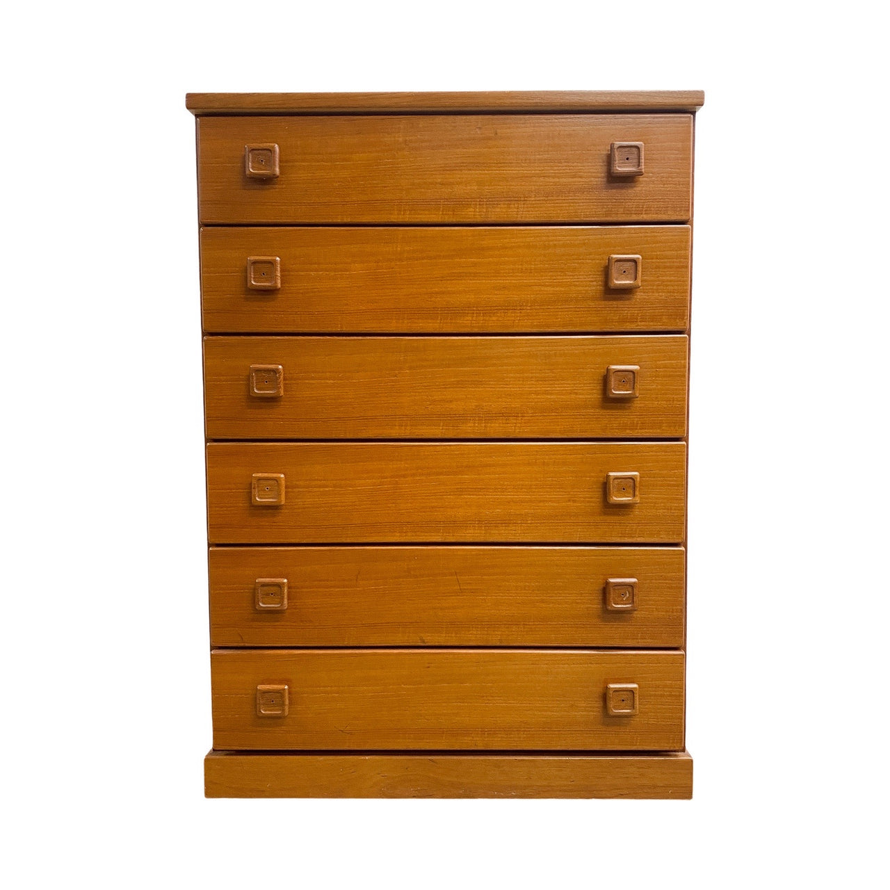 Vintage 80s Parker Teak Chest Of Drawers