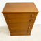 Vintage 80s Parker Teak Chest Of Drawers