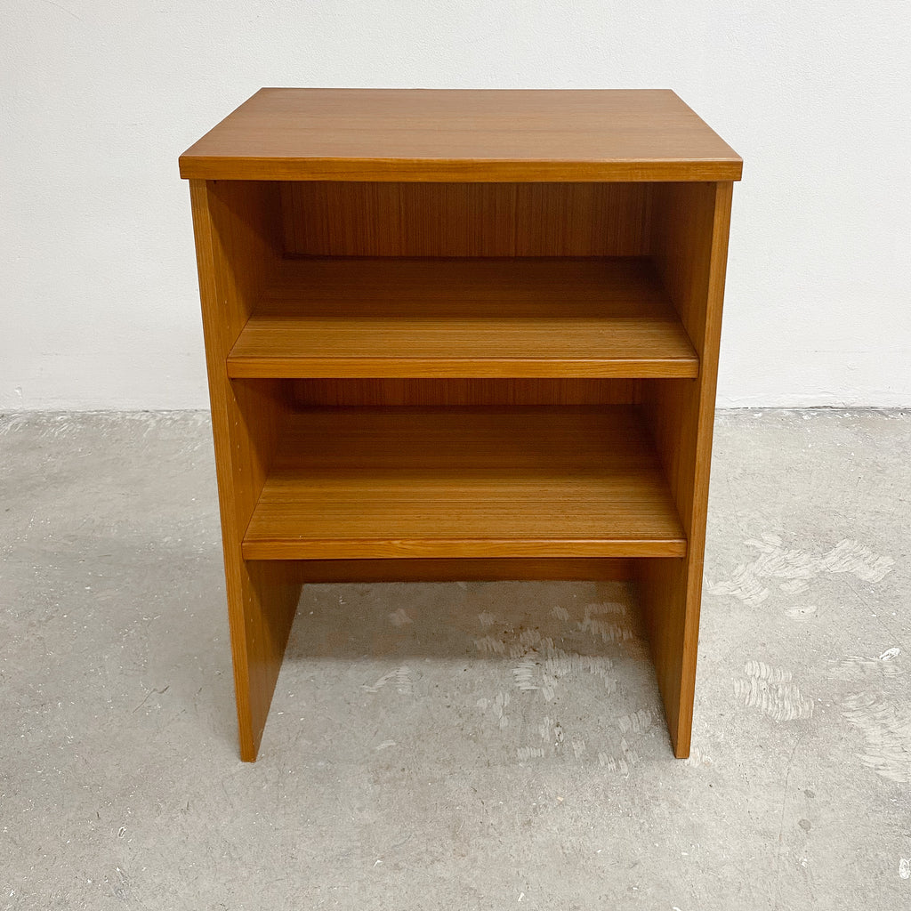 Vintage Parker Teak Compact Bookshelf Cabinet Original Sticker