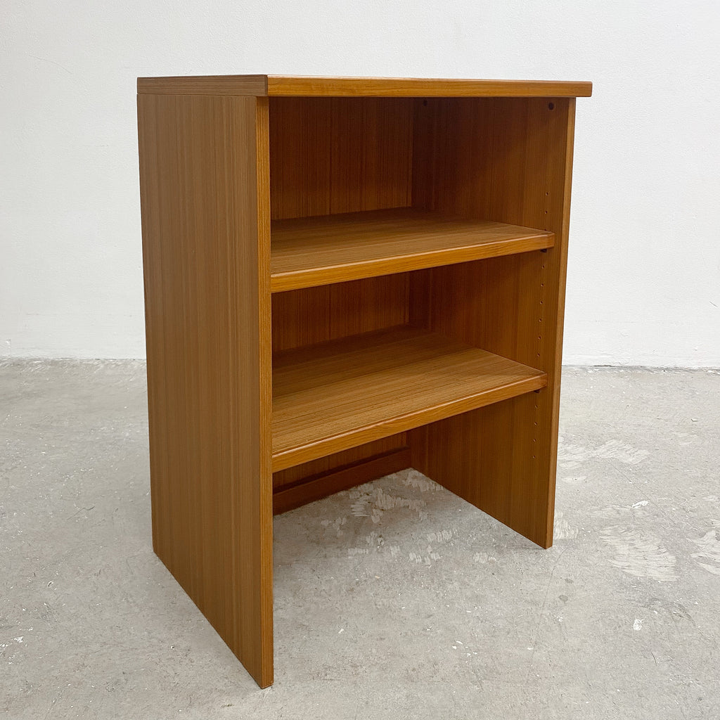 Vintage Parker Teak Compact Bookshelf Cabinet Original Sticker