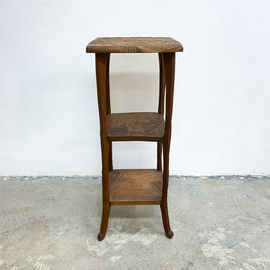 Antique Arts And Crafts Japanese Hand Carved Side Table for Liberty London
