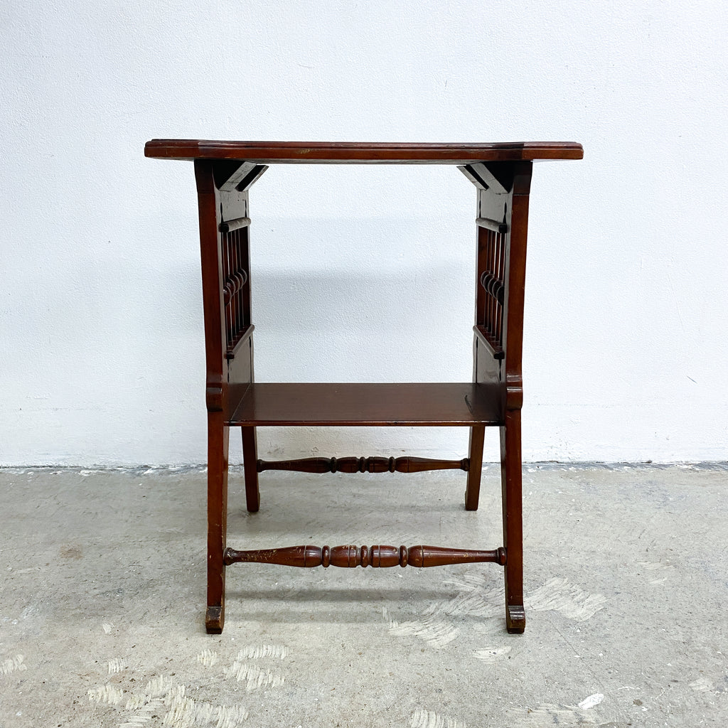 Antique Arts And Crafts Maple Side Table With Stung 'Beads' Detail