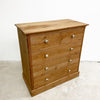 Antique Baltic Pine Danish Chest Of Drawers With Bone Handles