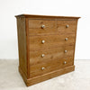 Antique Baltic Pine Danish Chest Of Drawers With Bone Handles