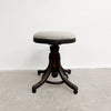 Antique Bentwood Piano Stool With Upholstered Seat