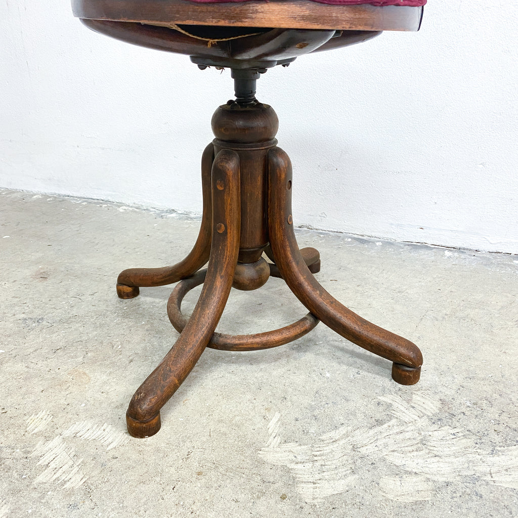Antique Bentwood Piano Stool c1910. 
