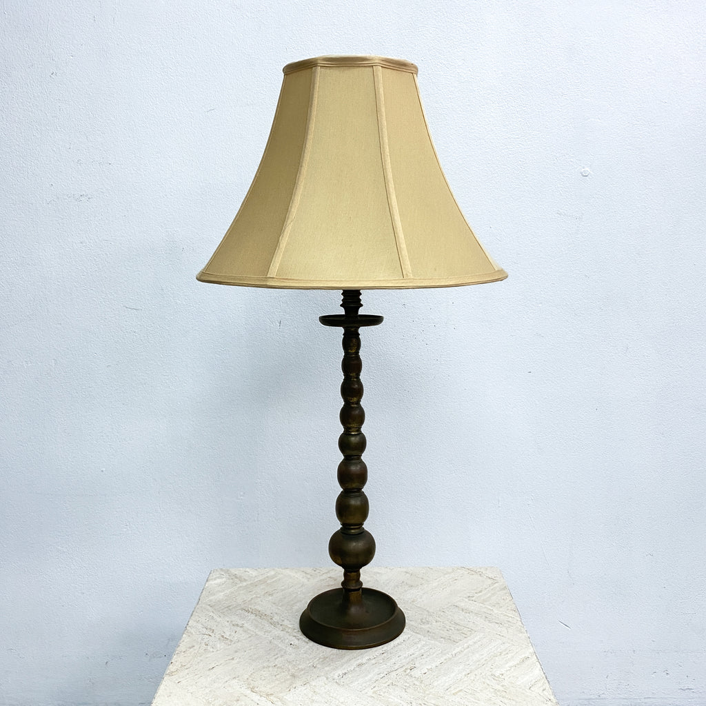 Antique Brass Candlestick Table Lamp