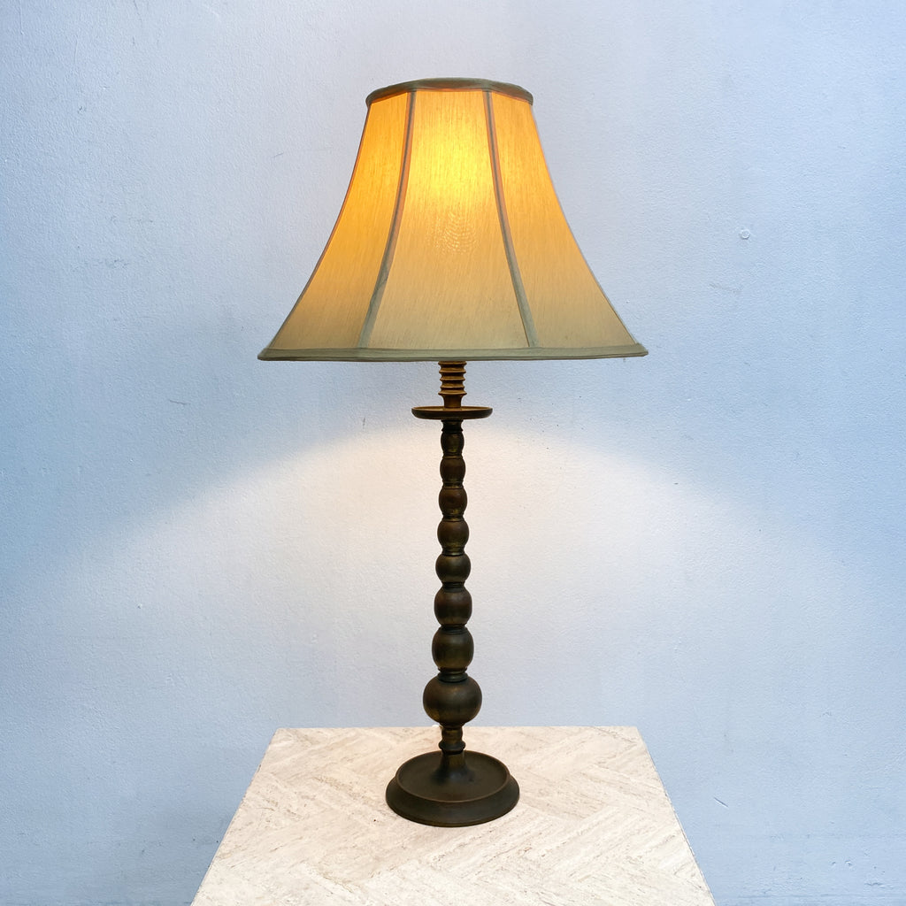 Antique Brass Candlestick Table Lamp