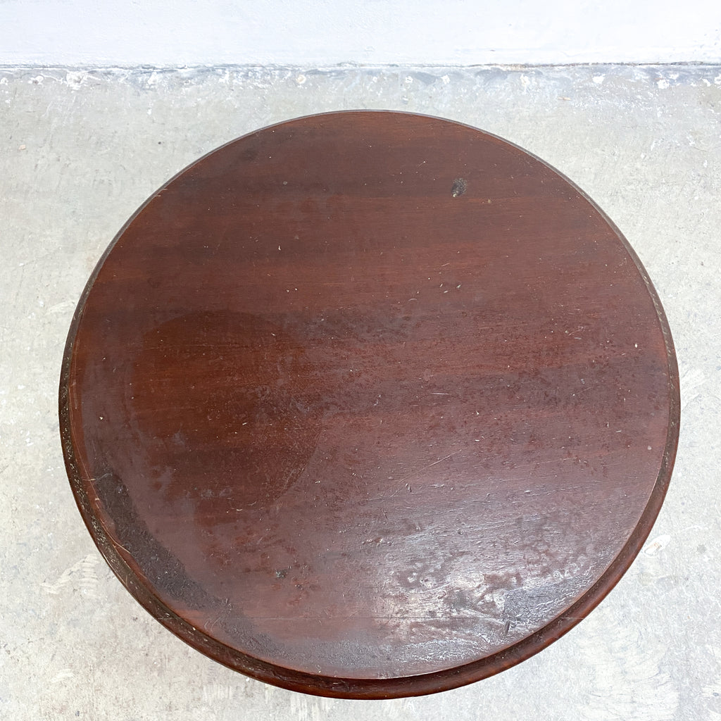 Antique Early 20th Century Bobbin Turned Trifoot Australian Cedar WineSide Table