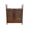 Antique English Westmoreland Cabinet With Celtic Carved Design
