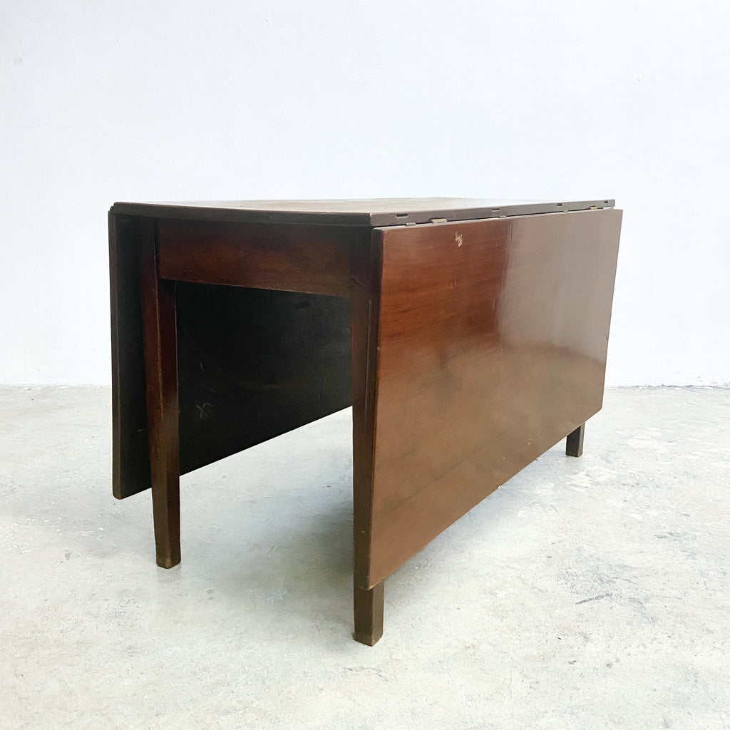 Antique Extension Drop Leaf Side Console to Dining Table