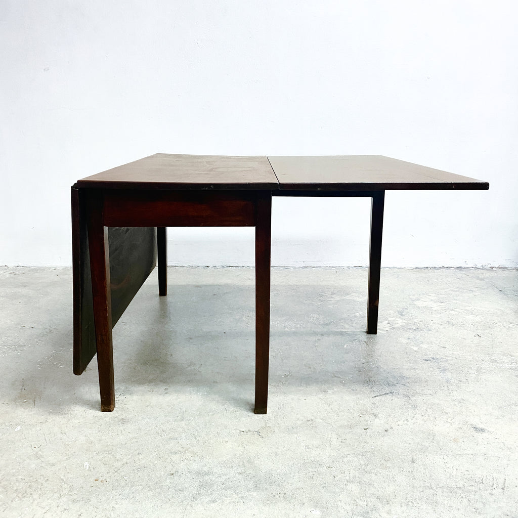 Antique Extension Drop Leaf Side Console to Dining Table