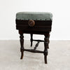 Antique Height Adjustable Leather Seat Piano Stool