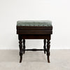 Antique Height Adjustable Leather Seat Piano Stool