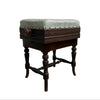 Antique Height Adjustable Leather Seat Piano Stool