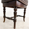 Antique Height Adjustable Leather Seat Piano Stool