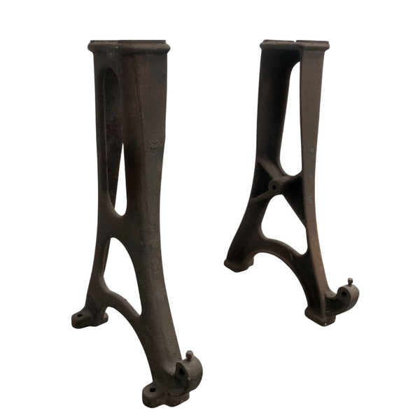 Antique Industrial Cast Iron Set Of Table Legs