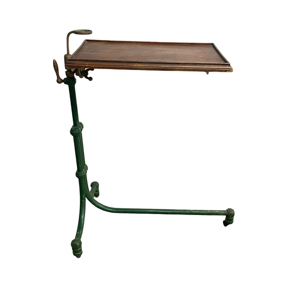 Antique Table Tray Fully Adjustable (Industrial Brutalist Aesthetic)